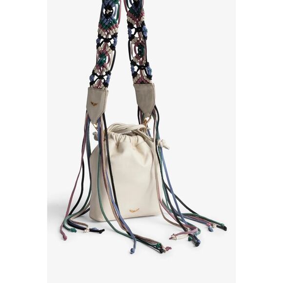 Zadig & Voltaire Rock to go Leather Macrame Crossbody Bag NWT - Picture 3 of 10